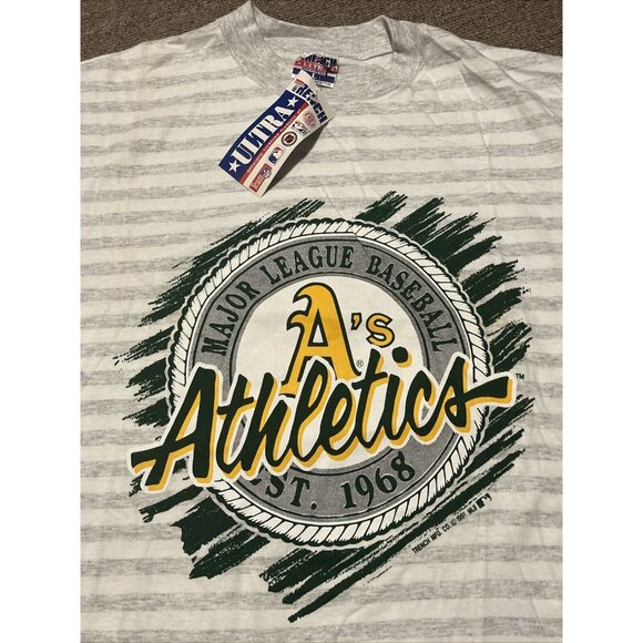 Vintage 1991 Large Oakland Athletics A’s Single Stitch Deadstock T-Shirt NWT 90s - Picture 3 of 10